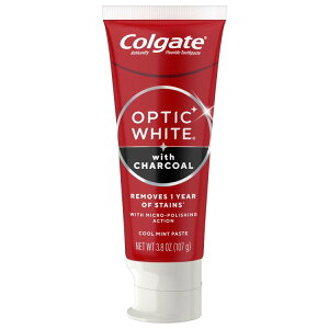 �R���Q�[�g �I�v�e�B�b�N�z���C�g �`���R�[�� �������� �N�[���~���g 107g Colgate Optic White with Charcoal Toothpaste Cool Mint Flavor, 3.8 oz �y�����񂹏��i�z