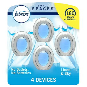 �t�@�u���[�Y ���X�y�[�X�p�F���� ���l�����X�J�C�̍��� 4�Z�b�g 30mL Febreze Small Spaces Air Freshener Linen & Sky, 4ct, 30ml �y�����񂹏��i�z