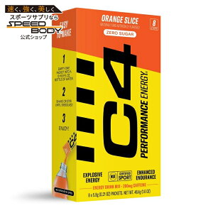 C4 �p�t�H�[�}���X�G�i�W�[�p�E�_�[�~�b�N�X �I�����W�X���C�X 8�{ C4 Performance Energy Powder Mix Orange Slice, 8 Pack �y�����񂹏��i�z