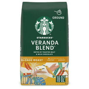 �X�^�[�o�b�N�X �x�����_�u�����h �u�����h���[�X�g �R�[�q�[�� ��510g Starbucks Veranda Blend, Ground Coffee, Starbucks Blonde Roast Hot or Iced Coffee, 18 oz �y�����񂹏��i�z