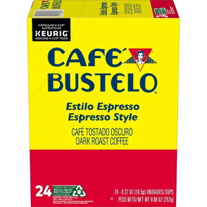 �J�t�F�u�X�e�� �G�X�v���b�\�X�^�C�� �_�[�N���[�X�g �R�[�q�[ K�J�b�v 24���� Cafe Bustelo Espresso Style, Dark Roast Coffee, Keurig K Cup Pods, 24 Count Box �y�����񂹏��i�z
