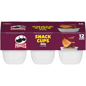 �v�����O���Y �v�����O���X �X�i�b�N�J�b�v BBQ�|�e�g�`�b�v�X 12���� Pringles Snack Cups BBQ Potato Crisps Chips, Lunch Snacks, 12 Count �y�����񂹏��i�z