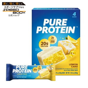 �s���A�v���e�C�� �������P�[�L 50g 4�{�� Pure Protein Bars, Lemon Cake, 20g Protein, Gluten Free, 1.76 oz, 4 Ct �y�����񂹏��i�z