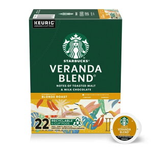 �X�^�[�o�b�N�X �x�����_�u�����h �u�����h���[�X�g �R�[�q�[ K�J�b�v 22���� Starbucks Veranda Blend, Hot or Iced Coffee, Blonde Roast K-Cup Coffee Pods, 22 Count? �y�����񂹏��i�z
