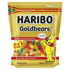 �n���{�[ �S�[���h�x�A �O�~�x�A �I���W�i�� �A�\�[�g�t���[�c ��e�� ��1.36kg HARIBO Goldbears Gummy Bears Original Assorted Fruit Flavor Candy Gummies, 3lb �y�����񂹏��i�z