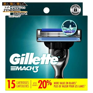 �W���b�g �}�b�n3 �֐n �j���p�J�~�\���֐n 15�� Gillette Mach3 Men's Razor Blades, 15 Blade Refills �y�����񂹏��i�z