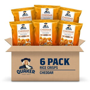 �N�G�[�J�[ ���C�X�N���X�v �`�F�_�[�`�[�Y 172g 6�p�b�N Quaker Rice Crisps, Cheddar Cheese, 6.06 oz 6 pack �y�����񂹏��i�z