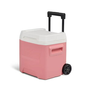 �C�O���[ ���O�i �n�[�h�T�C�h �N�[���[�{�b�N�X �z�C�[���t�� ��15L �R�[�����s���N Igloo 16 QT Laguna Hard Side Ice Chest Cooler with Wheels, Coral Pink �y�����񂹏��i�z