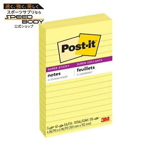 �|�X�g�E�C�b�g ���S�� ���r�m�[�g ��10.2cm × 15.2cm �J�i���[�C�G���[ 3���Z�b�g Post-it Super Sticky Lined Notes,, Canary Yellow, 3 Pack �y�����񂹏��i�z
