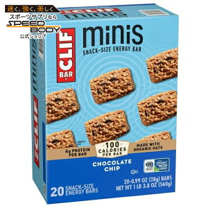 �N���t�o�[ �~�j �G�i�W�[�o�[ �`���R�`�b�v 20�{�� CLIF BAR Minis Chocolate Chip Flavor Snack-Size Energy Bars, 20ct �y�����񂹏��i�z