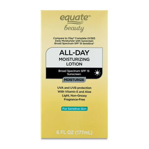 �G�N�G�[�g �r���[�e�B�[ �I�[���f�C ���C�X�`�����C�W���O���[�V���� SPF15 177ml Equate Beauty All-Day Moisturizing Lotion for Sensitive Skin, SPF15 6 fl oz �y�����񂹏��i�z