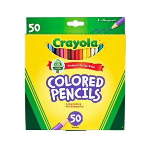 �N������ �F���M�Z�b�g 50�F���� �w�p�i�E��l�̓h��G�p Crayola Colored Pencil Set, 50 Ct, School Supplies, Adult Coloring Pencils �y�����񂹏��i�z