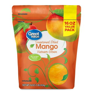 �O���[�g�o�����[ �X�E�B�[�e���h �h���C�}���S�[ 454g Great Value Sweetened Dried Mango, 16 oz �y�����񂹏��i�z