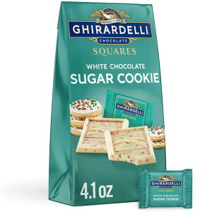 �M���f�� �z���C�g�`���R���[�g�L�����f�B �V���K�[�N�b�L�[�X�N�G�A 117.1g GHIRARDELLI White Chocolate Candy Sugar Cookie SQUARES, 4.1 oz Bag �y�����񂹏��i�z