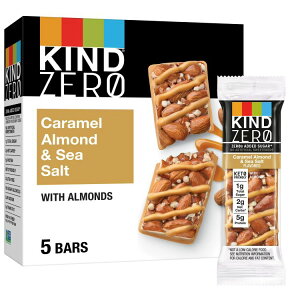 �J�C���h �P�g�X�i�b�N �[���V���K�[ �L���������A�[�����h�V�[�\���g�o�[ 5�{���� KIND Keto Snack ZEROg Added Sugar Caramel Almond Sea Salt Bars Box 6.2oz �y�����񂹏��i�z