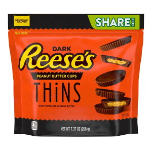 ���[�V�[�Y �V���Y �_�[�N�`���R���[�g �s�[�i�b�c�o�^�[�J�b�v �V�F�A�p�b�N 208g Reese's Thins Dark Chocolate Peanut Butter Cups Candy, Share Pack 7.37 oz �y�����񂹏��i�z