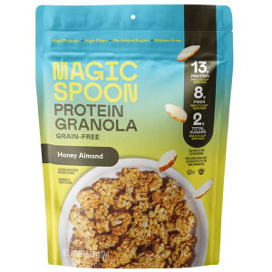 �}�W�b�N�X�v�[�� �O���C���t���[ �n�j�[�A�[�����h �v���e�C���O���m�[�� 227g Magic Spoon Grain-Free Honey Almond Protein Granola Bag, 8 oz �y�����񂹏��i�z
