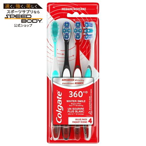 �R���Q�[�g 360 �A�h�o���X�h�z���C�g�j���O �~�f�B�A�����u���V 4�{�p�b�N Colgate 360 Advanced Medium Toothbrush Pack, 4 Count �y�����񂹏��i�z�y���킹�Ĕ��������z