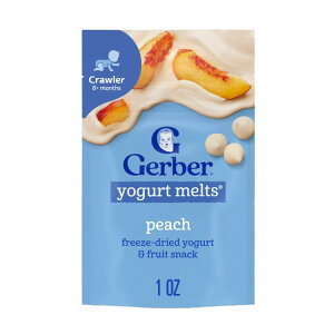 �K�[�o�[ �X�e�[�W3 �x�r�[�t�[�h�X�i�b�N �s�[�`���[�O���g�����g 28g Gerber Stage 3 Baby Food Snacks, Peach Yogurt Melts, 1 oz Bag �y�����񂹏��i�z