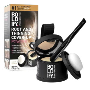 �{���f�B�t�@�C ���[�g�^�b�`�A�b�v�p�E�_�[ �u���V�t�� ���C�g�u�����h 4g BOLDIFY Root Touch Up Powder with Brush, Water-Resistant, Light Blonde, 4g �y�����񂹏��i�z