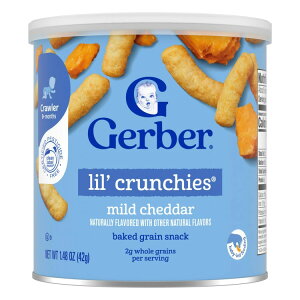 �K�[�o�[ �X�e�[�W3 �x�r�[�t�[�h�X�i�b�N�A�}�C���h�`�F�_�[ �����N�����`�[ 42g Gerber Stage 3 Baby Food Snacks, Mild Cheddar Lil' Crunchies 1.48 oz �y�����񂹏��i�z