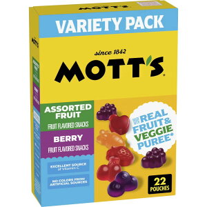 ���b�c �x���[���A�\�[�g�t���[�c�X�i�b�N �o���G�e�B�p�b�N 22�ܓ��� 498g Mott's Berry and Assorted Fruit Flavored Snacks Variety Pack, 22 Count, 17.6 oz �y�����񂹏��i�z