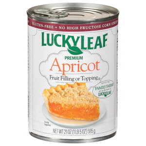���b�L�[���[�t �v���~�A�� �A�v���R�b�g �t���[�c�t�B�����O���g�b�s���O 595g Lucky Leaf Premium Apricot Fruit Filling & Topping 21 oz. Can �y�����񂹏��i�z