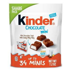 �L���_�[�`���R���[�g�~�j �~���N�`���R���[�g�o�[ 34���� 204g Kinder Chocolate Mini, 7.2 oz, Up to 34 Minis, Milk Chocolate Bar �y�����񂹏��i�z
