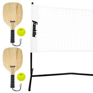 Franklin Sports �n�[�t�R�[�g�T�C�Y �s�b�N���{�[���l�b�g ��3m�l�b�g�E�p�h��2�{�EX-40 USA Pickleball�F��s�b�N���{�[��2�t�� Franklin Sports Half Court Pickleball Net Set - Net, 2 Paddles & 2 X-40 USAP Approved Balls