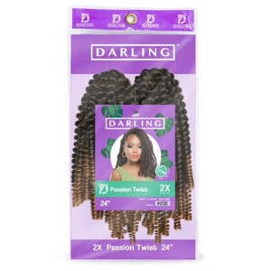 �_�[���� �p�b�V�����c�C�X�g �N���V�F�w�A 2�p�b�N 24�C���` ��61cm #1/30 Darling Passion Twist Crochet Hair 2X Pack, 24 inch, #1/30, Adult, Female �y�����񂹏��i�z