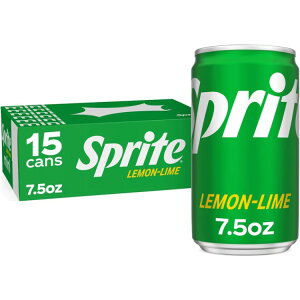 �X�v���C�g ���������C�� �J�t�F�C���t���[ �~�j�� 222ml×15�{ Sprite Lemon-Lime Caffeine Free Soda Pop Mini Cans, 7.5 fl oz, 15 Pack �y�����񂹏��i�z
