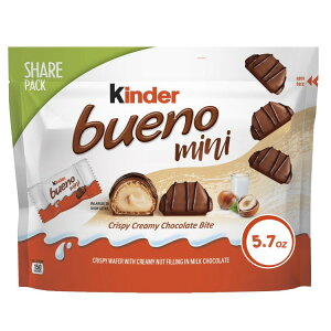 �L���_�[�u�G�m�~�j �~���N�`���R���[�g&�w�[�[���i�b�c�N���[�� 162g Kinder Bueno Mini, Milk Chocolate and Hazelnut Cream 5.7 oz �y�����񂹏��i�z