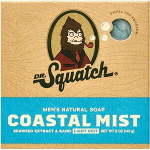 �h�N�^�[�X�N���b�` �R�[�X�^�� �~�X�g �i�`������ �o�[�\�[�v �����Y�p 142g Dr. Squatch Coastal Mist Natural Bar Soap for Men, 5 oz �y�����񂹏��i�z