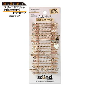�y�|�C���gUP��1��-11��2���z�X�N���`�o�C�R���G�A�[ �{�r�[�s�� �S�[���h 20�{ Scunci Value Pack Bobby Pins, Gold, 20 Count �y�����񂹏��i�z