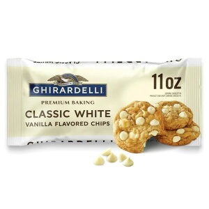 �M���f�� �z���C�g�o�j������ �v���~�A�� �x�[�L���O�`�b�v ��312g GHIRARDELLI Classic White Vanilla Flavored Premium Baking Chips, 11 oz Bag �y�����񂹏��i�z