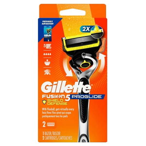 �W���b�g �v���O���C�h �V�[���h �����Y�J�~�\�� �{�� �֐n2�t�� �V���o�[ Gillette ProGlide Shield Men's Razor Handle + 2 Blade Refills, Silver �y�����񂹏��i�z