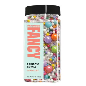�t�@���V�[�X�v�����N���Y ���C���{�[���C���� �f�U�[�g�X�v�����N�� 127g Fancy Sprinkles Rainbow Royale Dessert Sprinkles, 4.5 oz �y�����񂹏��i�z