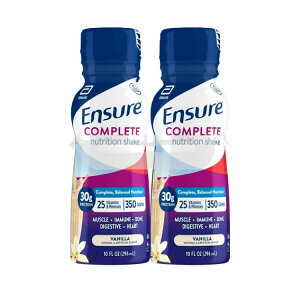 �G���V���A �R���v���[�g �j���[�g���V���� �V�F�C�N �o�j�� 296ml 4�{ Ensure COMPLETE Nutrition Shake, 30g Protein, Vanilla, 10 fl oz 4 Pack �y�����񂹏��i�z