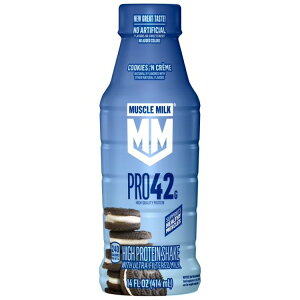 �}�b�X���~���N �v�� �N�b�L�[���N���[�� ������ς����V�F�C�N 414ml 1�{ 42g�v���e�C�� Muscle Milk Pro Cookies 'n Creme High Protein Shake, 14 fl oz Bottle �y�����񂹏��i�z