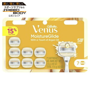 �W���b�g���B�[�i�X ���C�X�`���[�O���C�h �����p�֐n �V�F�[�u�W�F���o�[���� 7�� Venus Moisture Glide Women's Razor Blades, with Built-in Shave Gel Bars �y�����񂹏��i�z