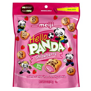 ���� �n���[�p���_ �X�g���x���[�N���[���N�b�L�[ ����T�C�Y �L�b�Y�X�i�b�N 196g Meiji Hello Panda Strawberry Crme Cookies, Bite-Sized Kids Snack, 7oz Resealable Pouch �y�����񂹏��i�z