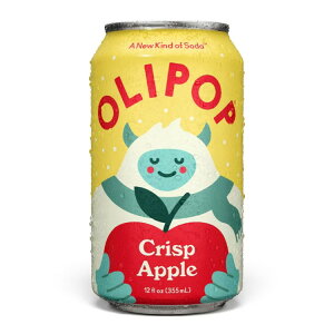 �I���|�b�v �v���o�C�I�e�B�N�X�\�[�_ �N���X�v�A�b�v�� 355ml 1�{ OLIPOP Prebiotic Soda, Crisp Apple, 12 fl oz �y�����񂹏��i�z