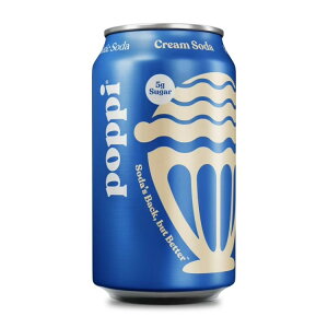 �|�b�s�[ �N���[���\�[�_ �v���o�C�I�e�B�N�X�\�[�_ 355ml 1�{ Poppi Cream Soda Prebiotic Soda, 12 fl oz �y�����񂹏��i�z
