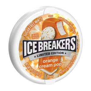 �A�C�X�u���[�J�[�Y �I�����W�N���[���|�b�v �V���K�[�t���[�~���g ��43g Ice Breakers Orange Cream Pop Sugar Free Mints, Tin 1.5 oz �y�����񂹏��i�z