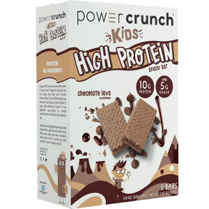 �p���[�N�����` �L�b�Y �`���R���[�g���o���� ���v���e�C���X�i�b�N�o�[ 5�{���� Power Crunch KIDS Chocolate Lava Flavor High Protein Snack Bar, 5.65 oz, 5 count �y�����񂹏��i�z
