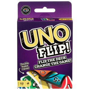 �E�m �t���b�v�I �J�[�h�Q�[�� �L�b�Y ��l �t�@�~���[���� ���ʃJ�[�h ���C�g���_�[�N UNO Flip! Card Game for Kids, Adults & Family Night with Double-Sided Cards, Light & Dark �y�����񂹏��i�z