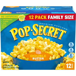 �|�b�v�V�[�N���b�g �d�q�����W�p�|�b�v�R�[�� �_�u���o�^�[�� 90g×12�� Pop Secret Popcorn, Double Butter Microwave Popcorn, 3.2 oz Sharing Bags, 12 Ct �y�����񂹏��i�z