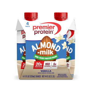 �v���~�A�v���e�C�� �A�[�����h�~���N�V�F�C�N �o�j�� ����ς���20g 325mL 4�{ Premier Protein Almond Milk Shake, Vanilla, 20g Protein, 11 Fl Oz, 4 Ct �y�����񂹏��i�z