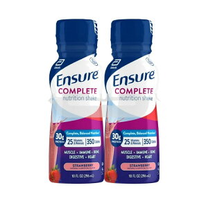 �G���V���A �R���v���[�g �j���[�g���V���� �V�F�C�N �X�g���x���[ 296ml 4�{ Ensure COMPLETE Nutrition Shake, 30g Protein, Strawberry, 10 fl oz 4 Pack �y�����񂹏��i�z