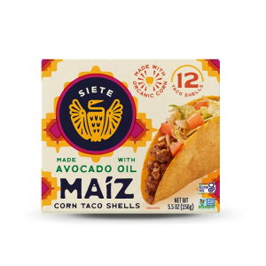 �V�G�e�t�[�Y �O���e���t���[ �}�C�Y �R�[���g���e�B�[���V�F�� 12������ ��156g Siete Foods Gluten Free Ma?z Corn Taco Shells 5.5 oz, 12ct �y�����񂹏��i�z